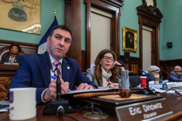 Eric Dinowitz and Julie Menin