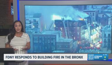 FDNY fighting fire in Bronx, New York