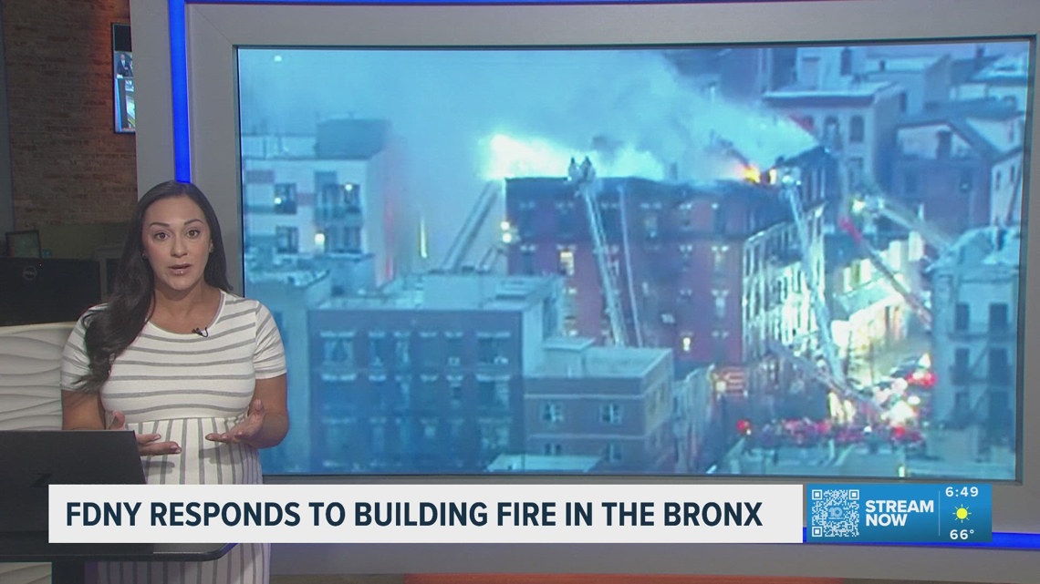 FDNY fighting fire in Bronx, New York