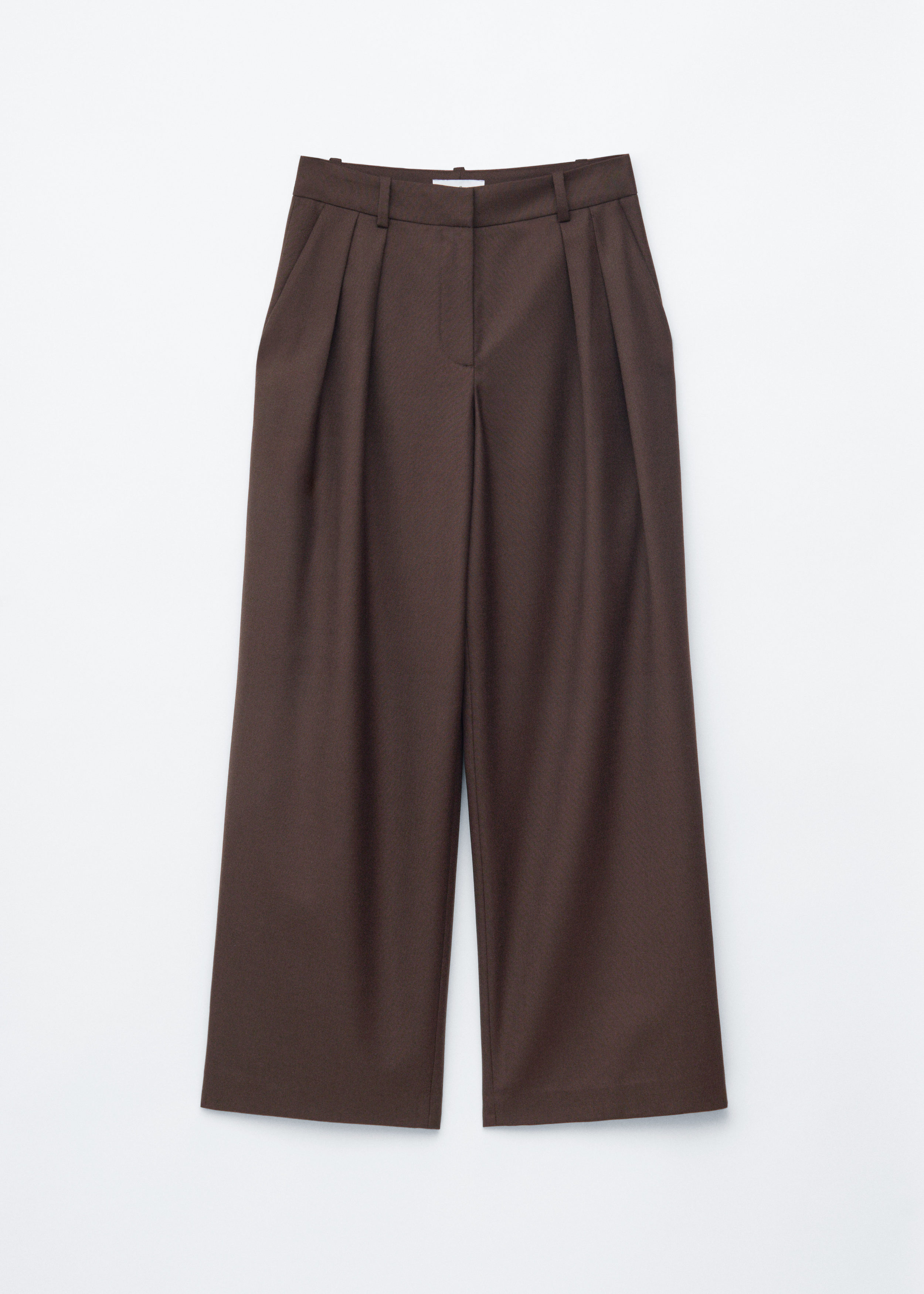 Wool-Blend Tailored Trousers