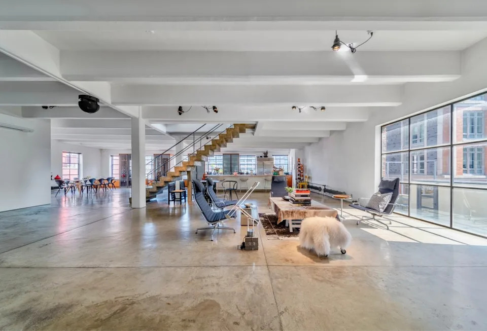 The open layout allows for a grand live/work situation. The Cote Team