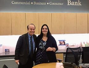 Paul Halvatzis/Amorelli Realty with Irene Demopoulos of Flushing Bank.