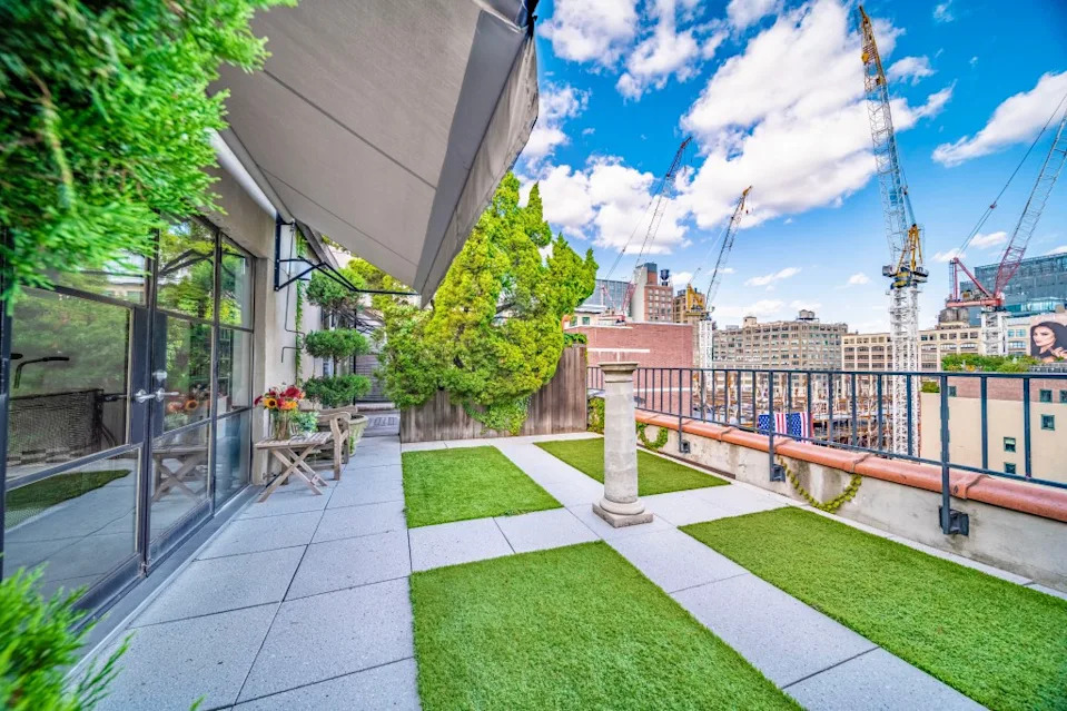 The mere size of the terrace is a rare luxury in Manhattan. The Cote Team