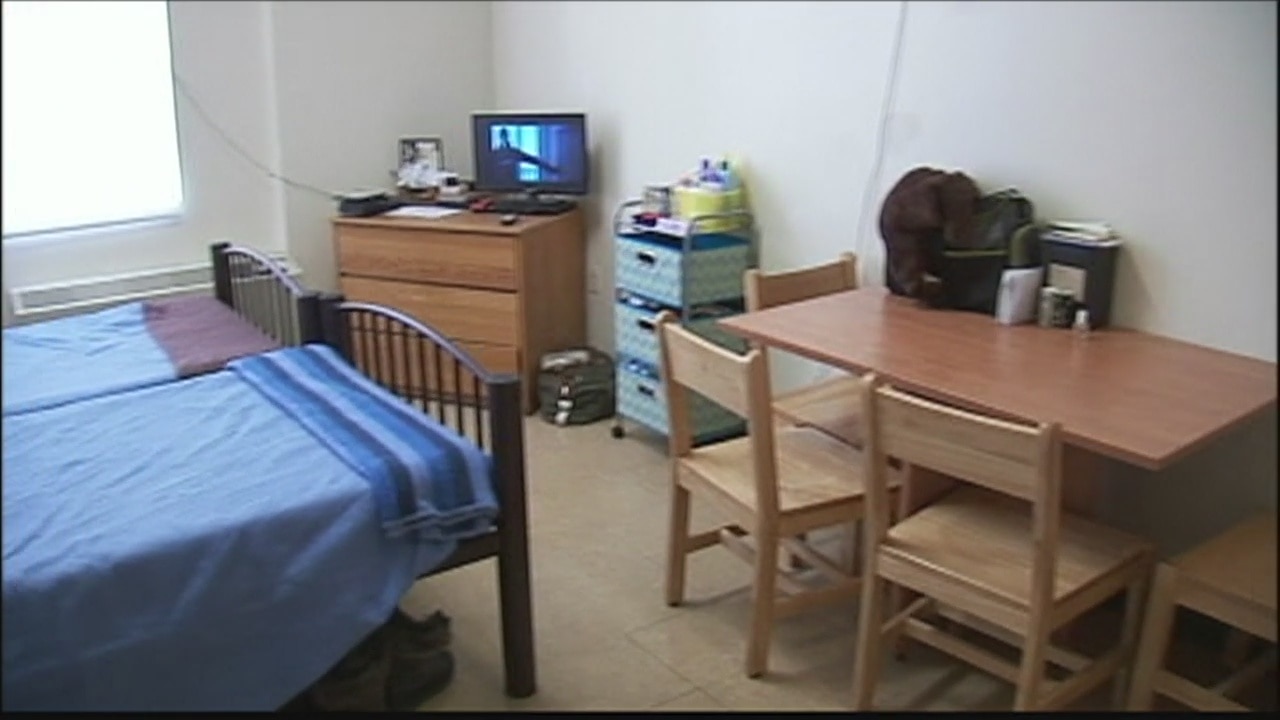 Inside homeless shelter