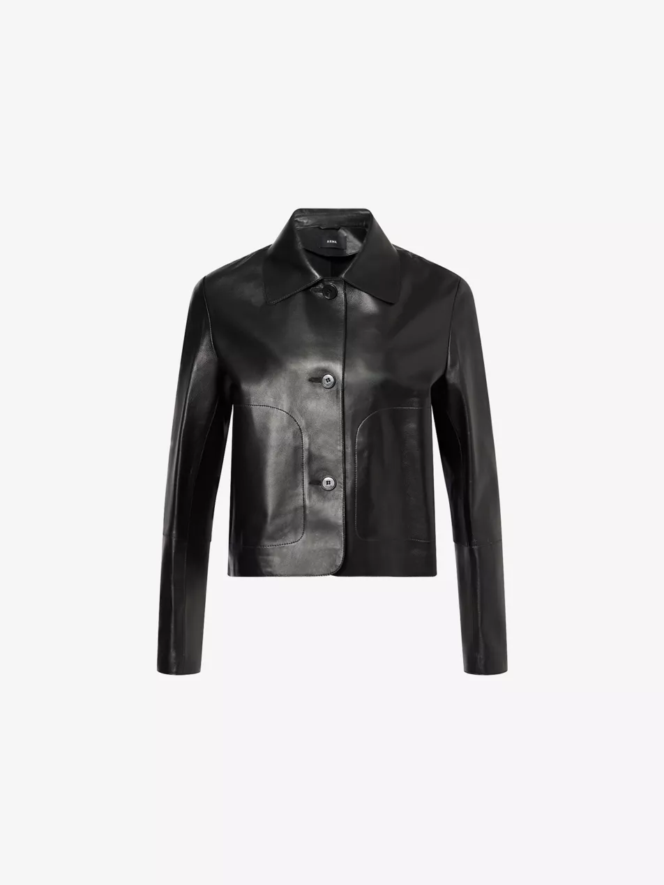 Nos Emy Cropped Leather Jacket - 6