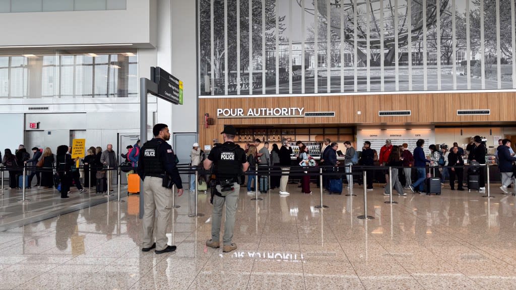 Security line at Terminal B at LaGuardia. James Messerschmidt for the NY Post