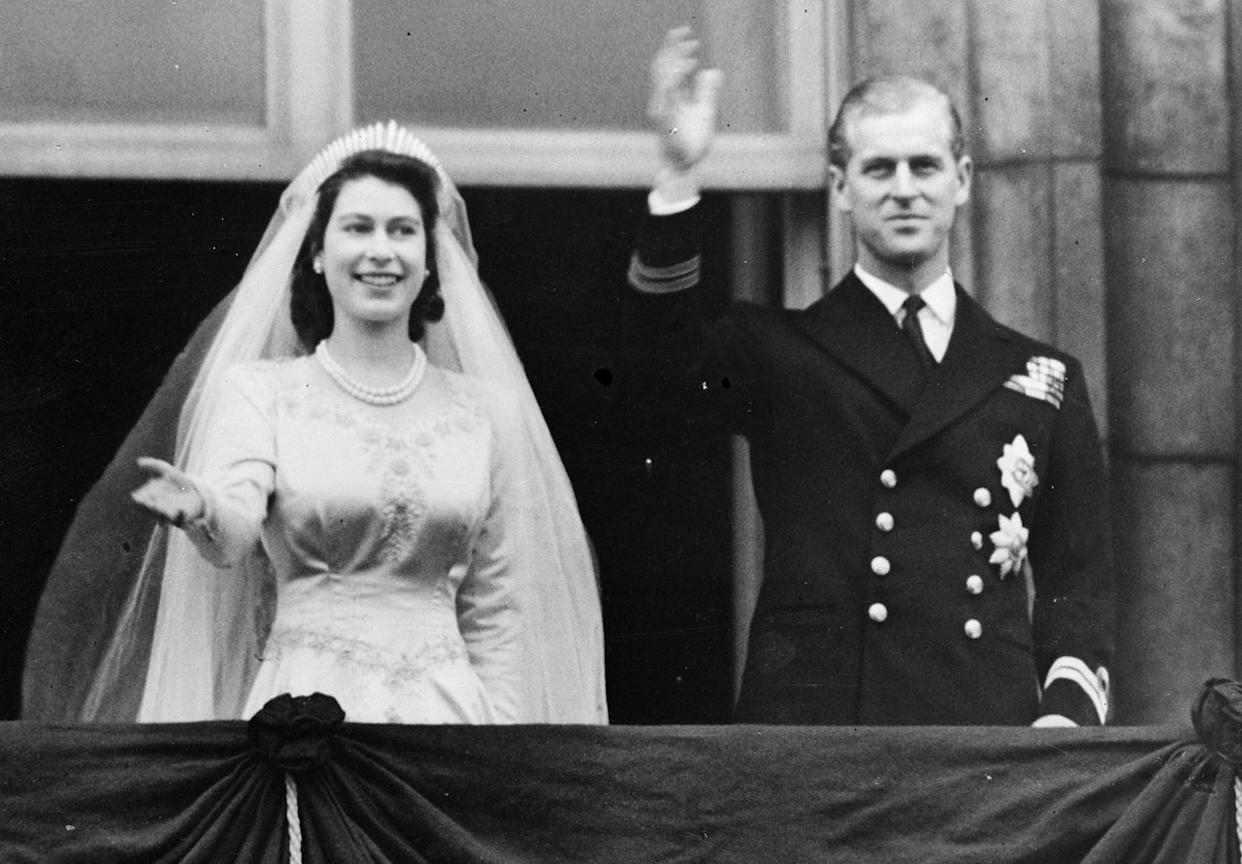 Princess Elizabeth and The Prince Philip, Duke of Edinburgh after their wedding at Westminster Abbey on November 20th, 1947.Credit: Keystone/Getty