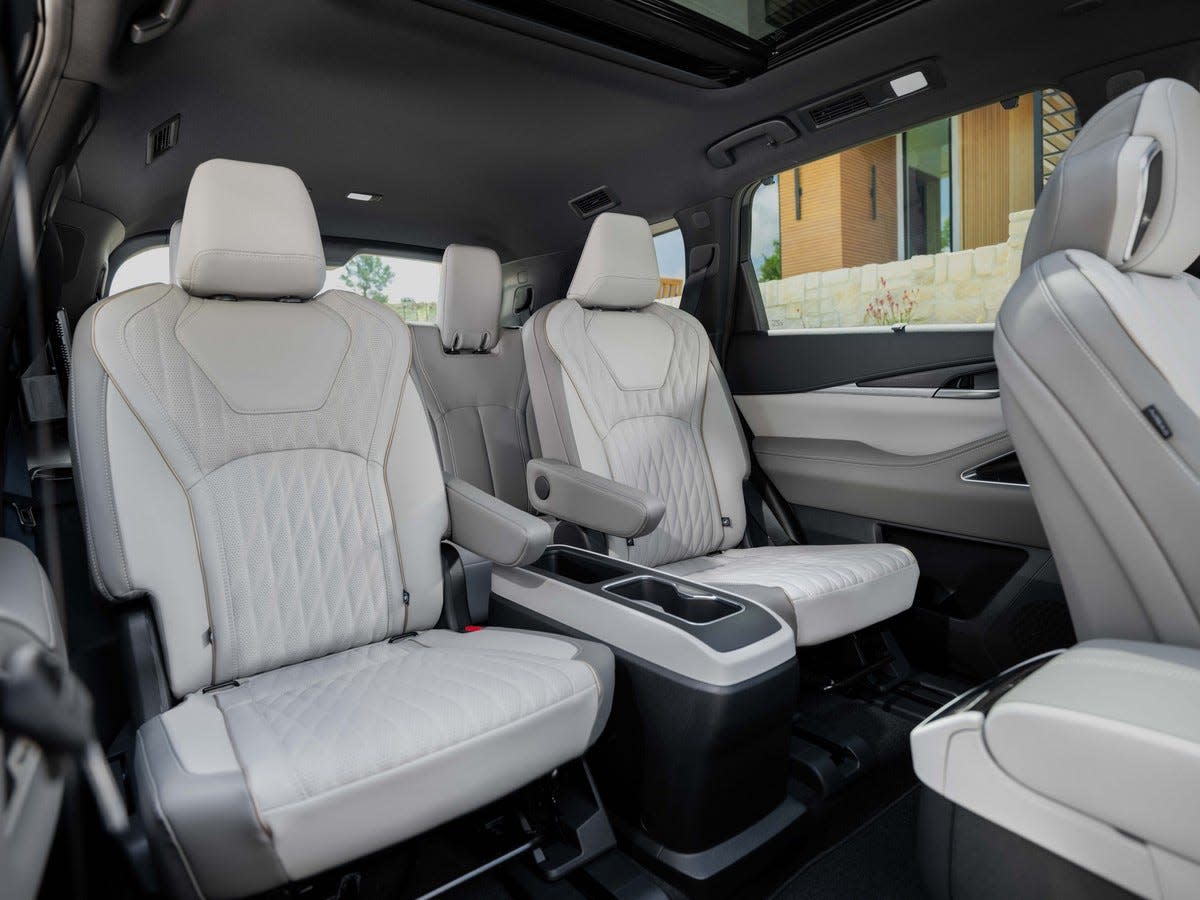interior of a vehicle featuring modern seating design