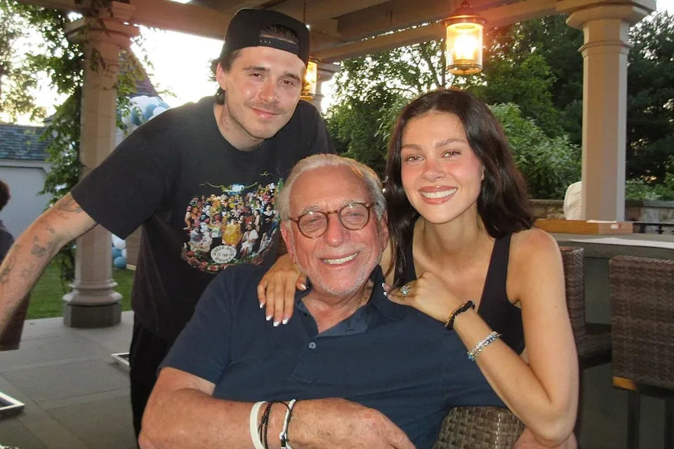 Nicola Peltz Beckham with her husband Brooklyn and dad Nelson in June 2025.Credit: Nicola Peltz-Beckham/Instagram