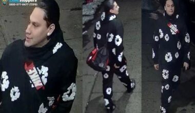 A man in matching floral sweatsuit is wanted for shooting a 16-year-old boy in the Bronx last month.