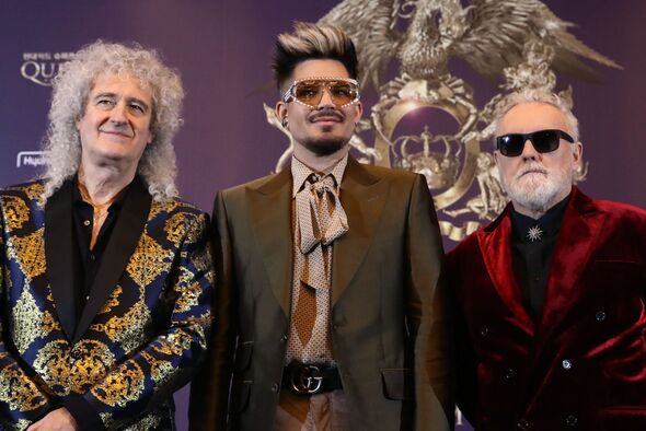 (L to R) Brian May, Adam Lambert and Roger Taylor