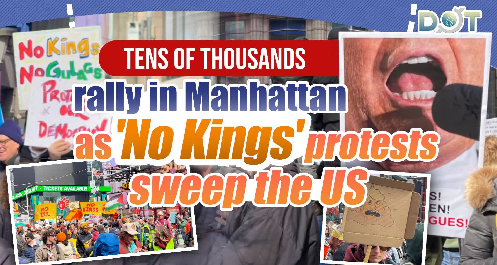 Watch This | Tens of thousands rally in Manhattan as 'No Kings' protests sweep the US