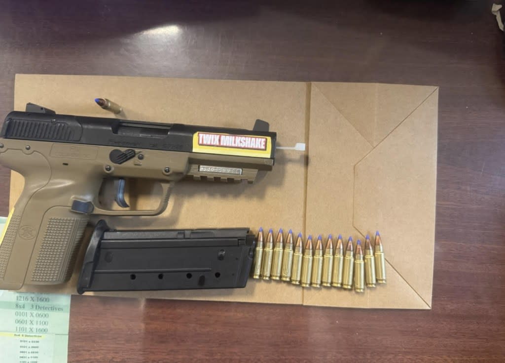 An FN Five-seveN handgun discovered by NY State Supreme Court Officers outside Bronx Criminal Court just weeks ago. New York State Court Officers Association