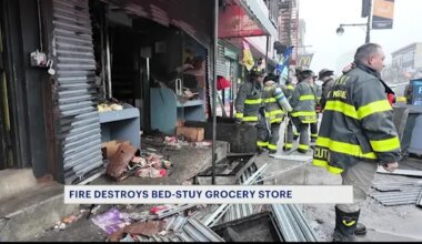 News 12 | Brooklyn | Beloved Bed-Stuy Halal grocery store gutted by early morning fire