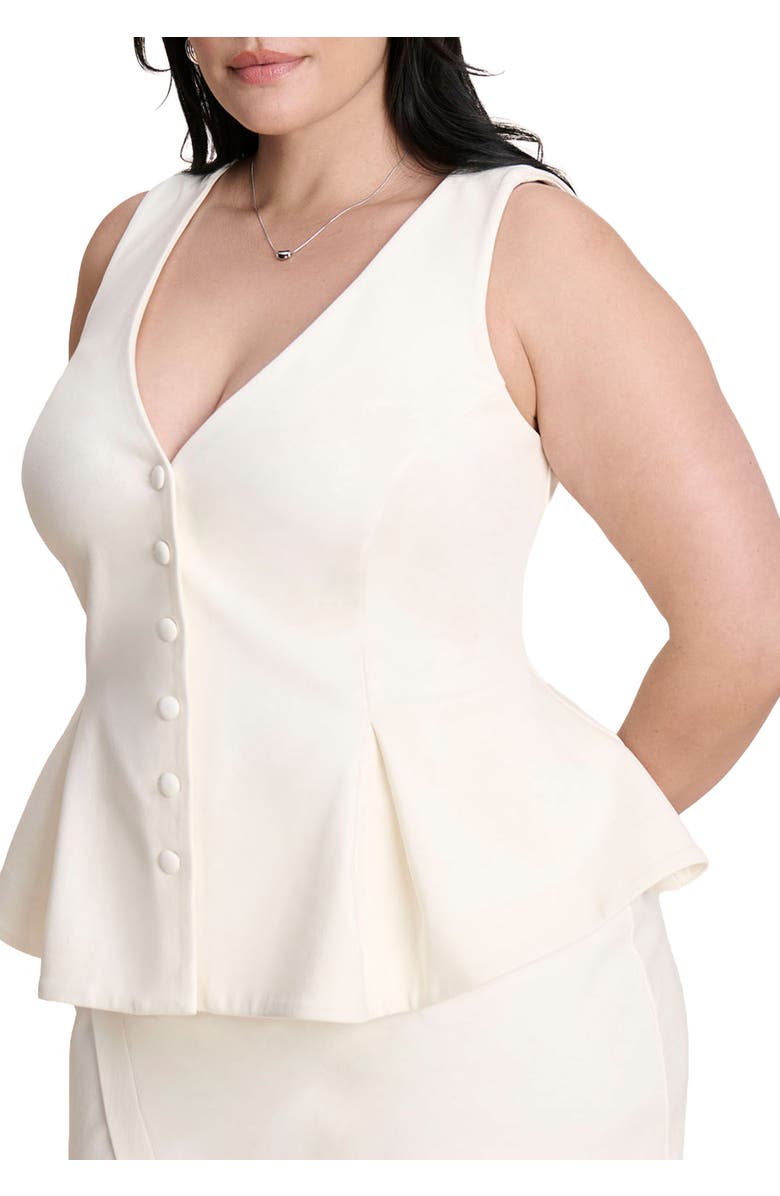 Button Up Peplum Vest