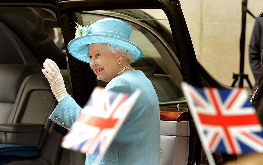 Queen Elizabeth II waves to wellwishers