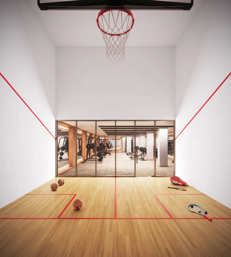 basketball court at 720 West End Avenue