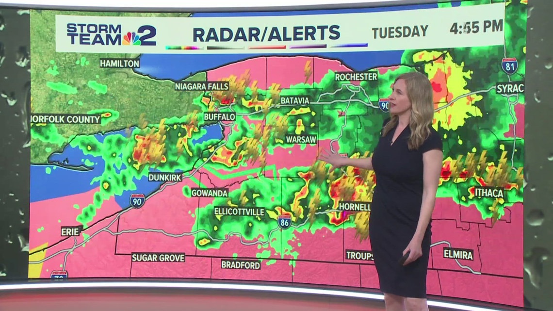 Weather Impact Alert - Severe thunderstorms moving through Western New York