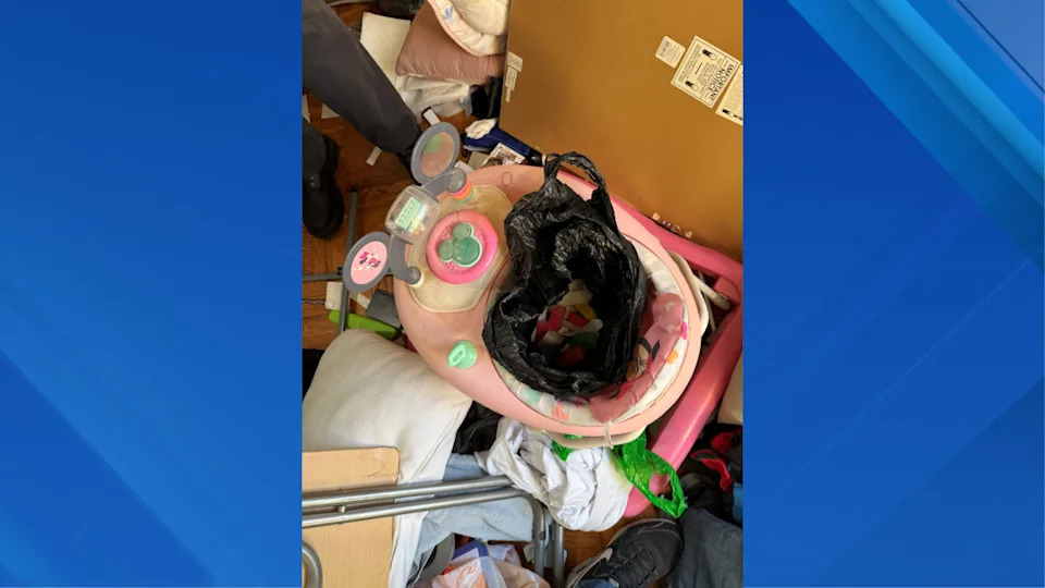 Sleeves of fentanyl in baby bouncer (credit: Special Narcotics Prosecutor’s Office)