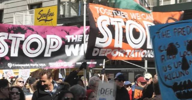 Thousands protest in Manhattan against US military action in Middle East