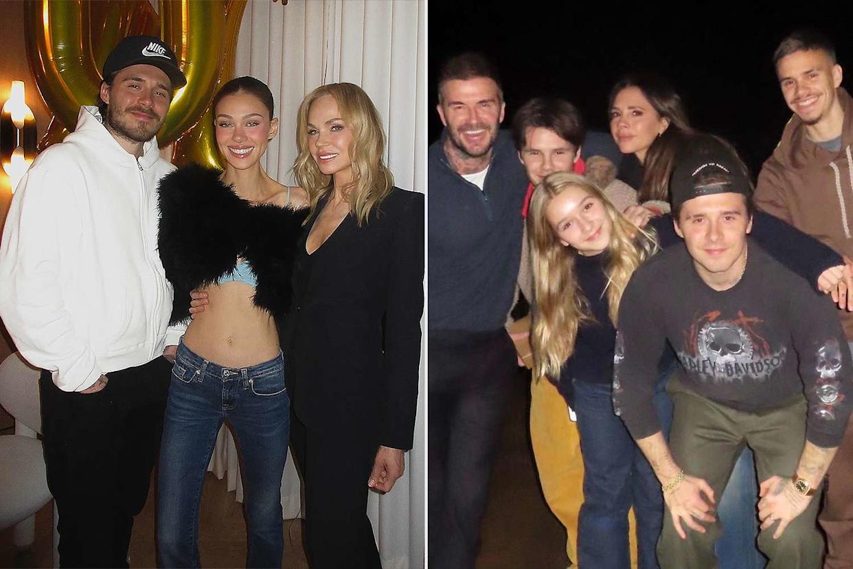 Brooklyn Peltz Beckham (left), Nicola Peltz Beckham (center) and Claudia Heffner Peltz (right), the Beckham family.Credit: Nicola Peltz Beckham/Instagram; Victoria Beckham/Instagram