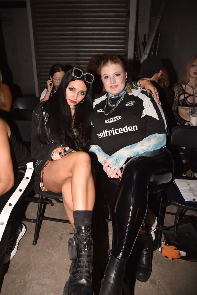 Leanna Perry (left) has worked as an artist and designer for Maybelline, Adidas, MAC, Steve Madden, Hot Topic, and Shein. Patrick McMullan via Getty Images