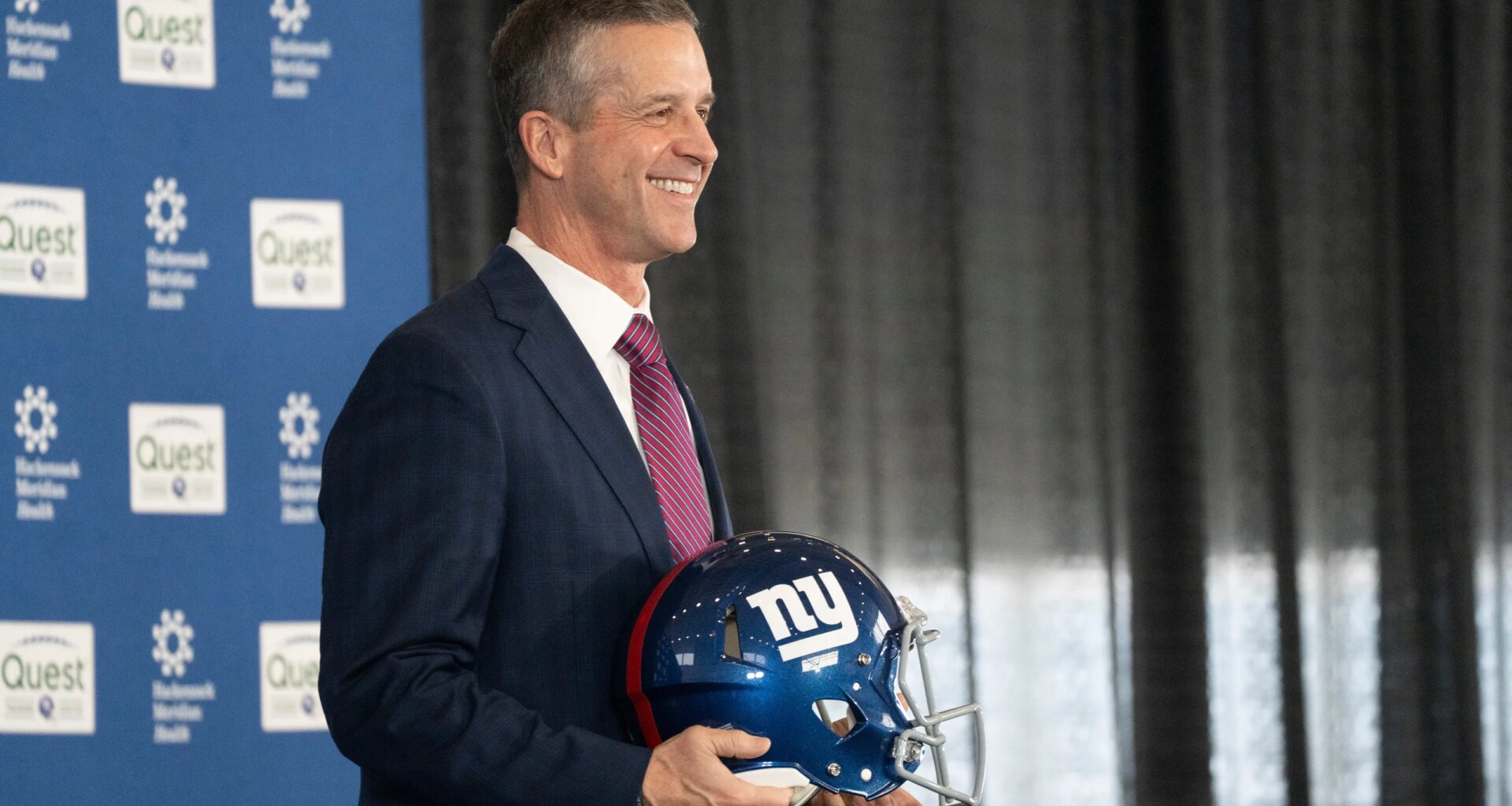 New York Giants' John Harbaugh won't draft based on 'positional value'