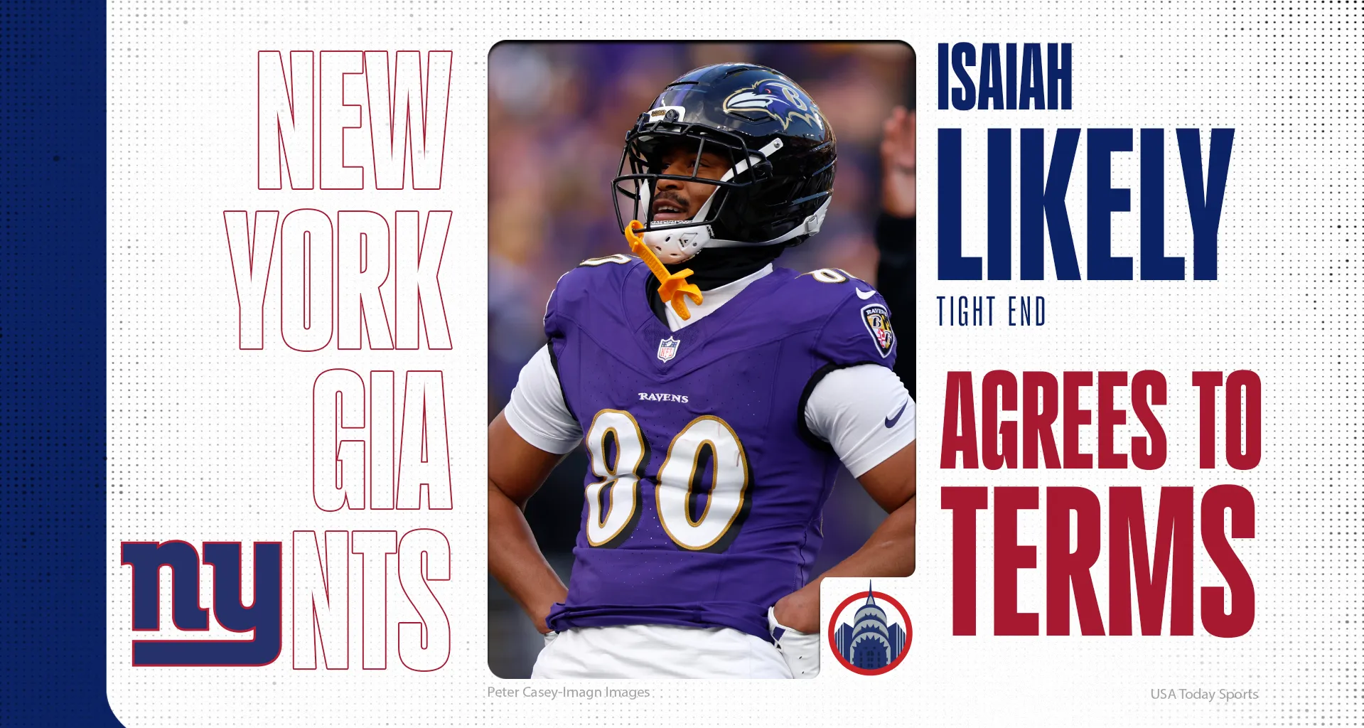New York Giants agree to terms with Isaiah Likely on three-year deal