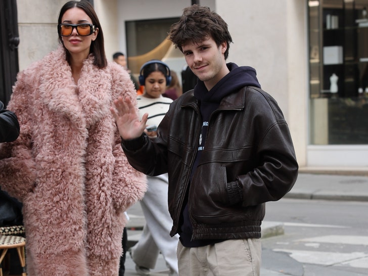 Cruz Beckham in Paris with girlfriend Jackie Apostel backgrid