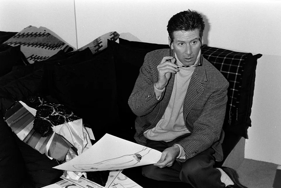Fashion designer Calvin Klein poses for a portrait circa January 1988.