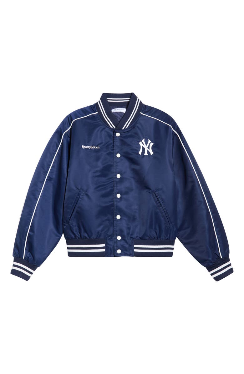 New York Yankees Curve Nylon Varsity Jacket