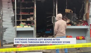 News 12 | Brooklyn | New video shows extensive damage from fire that destroyed Bed-Stuy grocery store