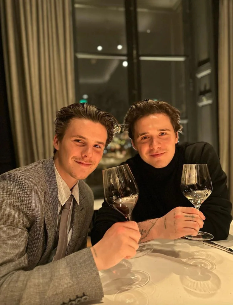 Cruz Beckham’s unreleased song “Loneliest Boy” appears to take shots at his brother, Brooklyn Beckham, amid their ongoing family feud. The siblings are pictured here during happier times in March 2023. victoriabeckham/Instagram