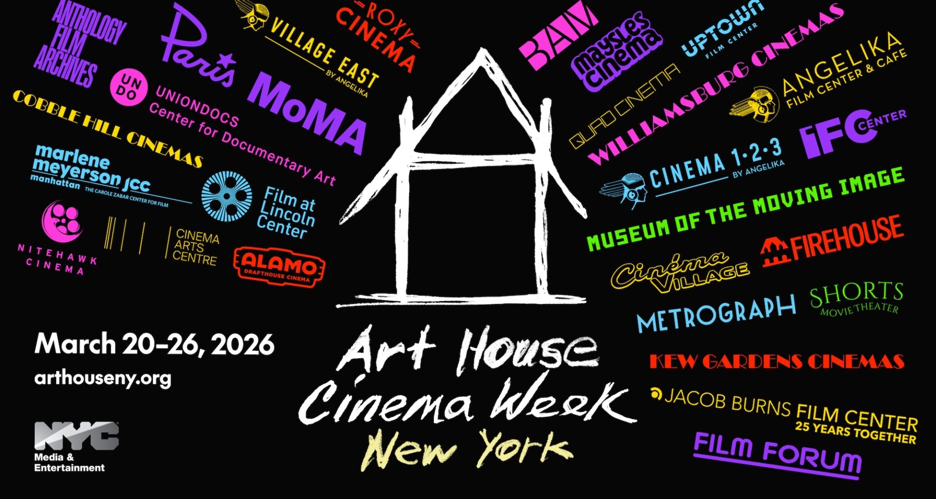 City Life Org - MOME and Art House New York Announce Inaugural Cinema Week – March 20-26 to Support Independent Movie Theaters Across NYC
