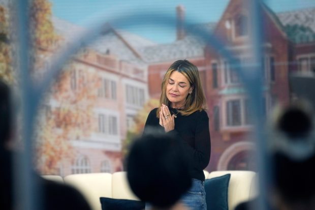 Savannah Guthrie visits the Today show at Rockefeller Plaza in New York on Thursday, March 5, 2026. (Photo by Charles Sykes/Invision/AP)