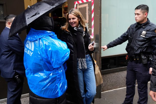 Savannah Guthrie leaves the Today show at Rockefeller Plaza on Thursday, March 5, 2026, in New York. (Photo by Charles Sykes/Invision/AP)