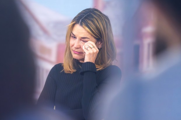 Savannah Guthrie visits the Today show at Rockefeller Plaza on Thursday, March 5, 2026, in New York. (Photo by Charles Sykes/Invision/AP)