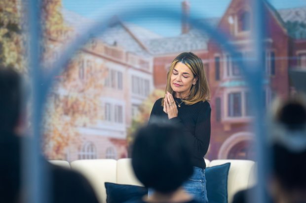 Savannah Guthrie visits the Today show at Rockefeller Plaza on Thursday, March 5, 2026, in New York. (Photo by Charles Sykes/Invision/AP)