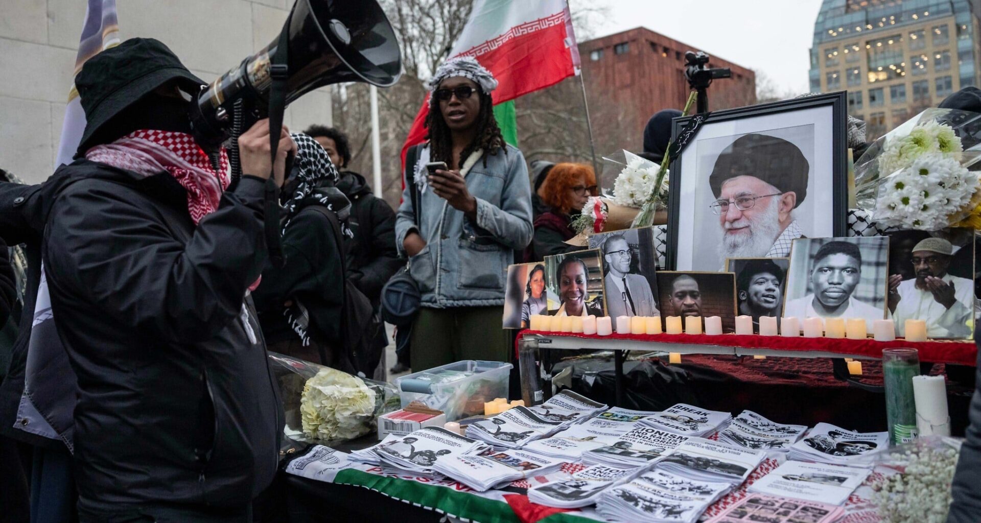 'Death to America' chanters, counter-protesters clash at NYC Khamenei memorial