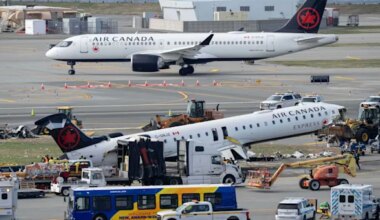 News 12 | Brooklyn | Mangled plane in LaGuardia crash is towed from runway as most injured passengers leave hospital