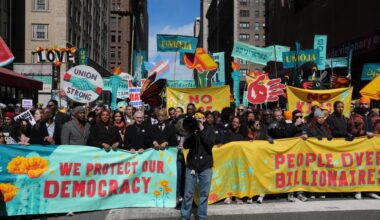 Thousands of No Kings protesters march through Manhattan to decry Trump