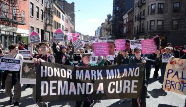 ACT UP honors Mark Milano, targets ICE and Palantir at 39th anniversary rally