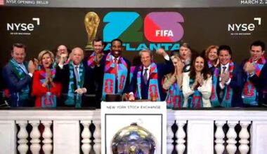 Kemp, Dickens ring opening bell at New York Stock Exchange ahead of World Cup