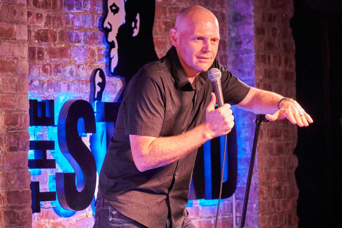 Bill Burr performing at The Stand.