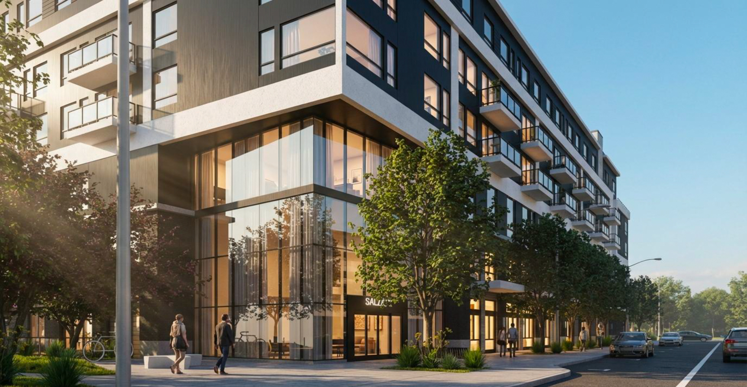 Brooklyn Basin Parcel E lobby view, rendering by Urbal Architecture