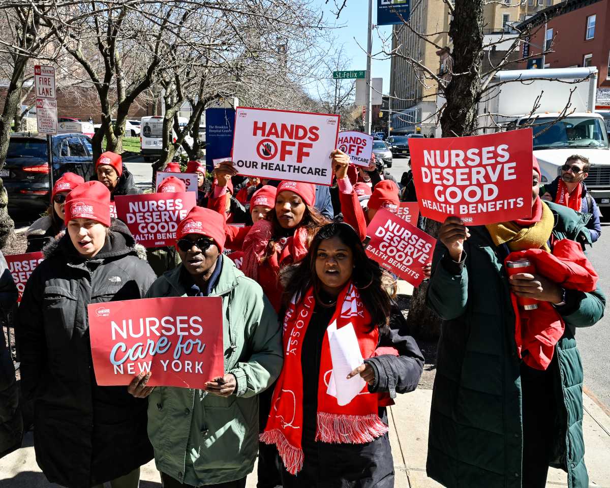 Nurses at The Brooklyn Hospital Center demand CEO permanently restore health insurance • Brooklyn Paper