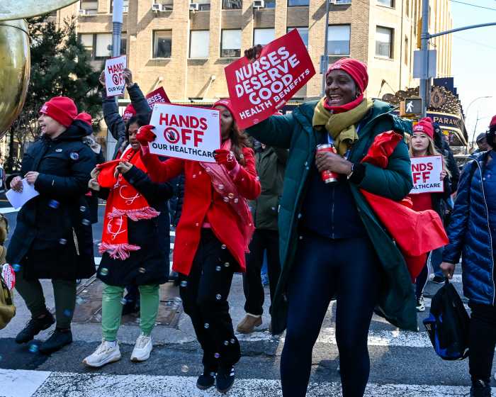TBHC nurses marching