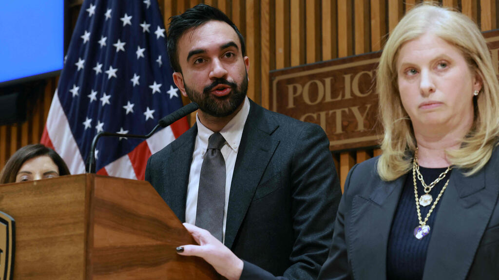 Mamdani and New York City police commissioner Jessica Tisch (Photo: Spencer Platt / Getty Images North America / AFP) ג'סיקה טיש וממדאני, השבוע