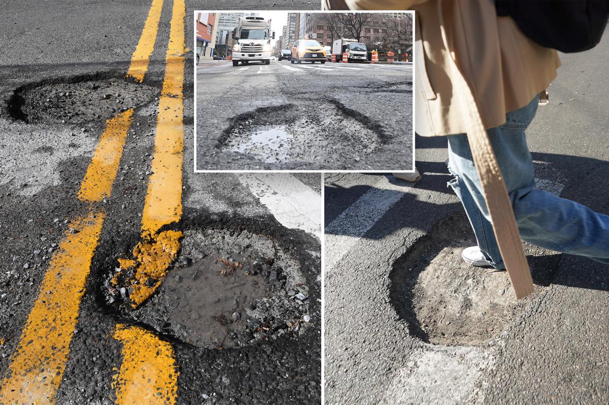 NYC pothole reports are shattering records – over 22K – with 2026 marking first triple-digit spike in calls