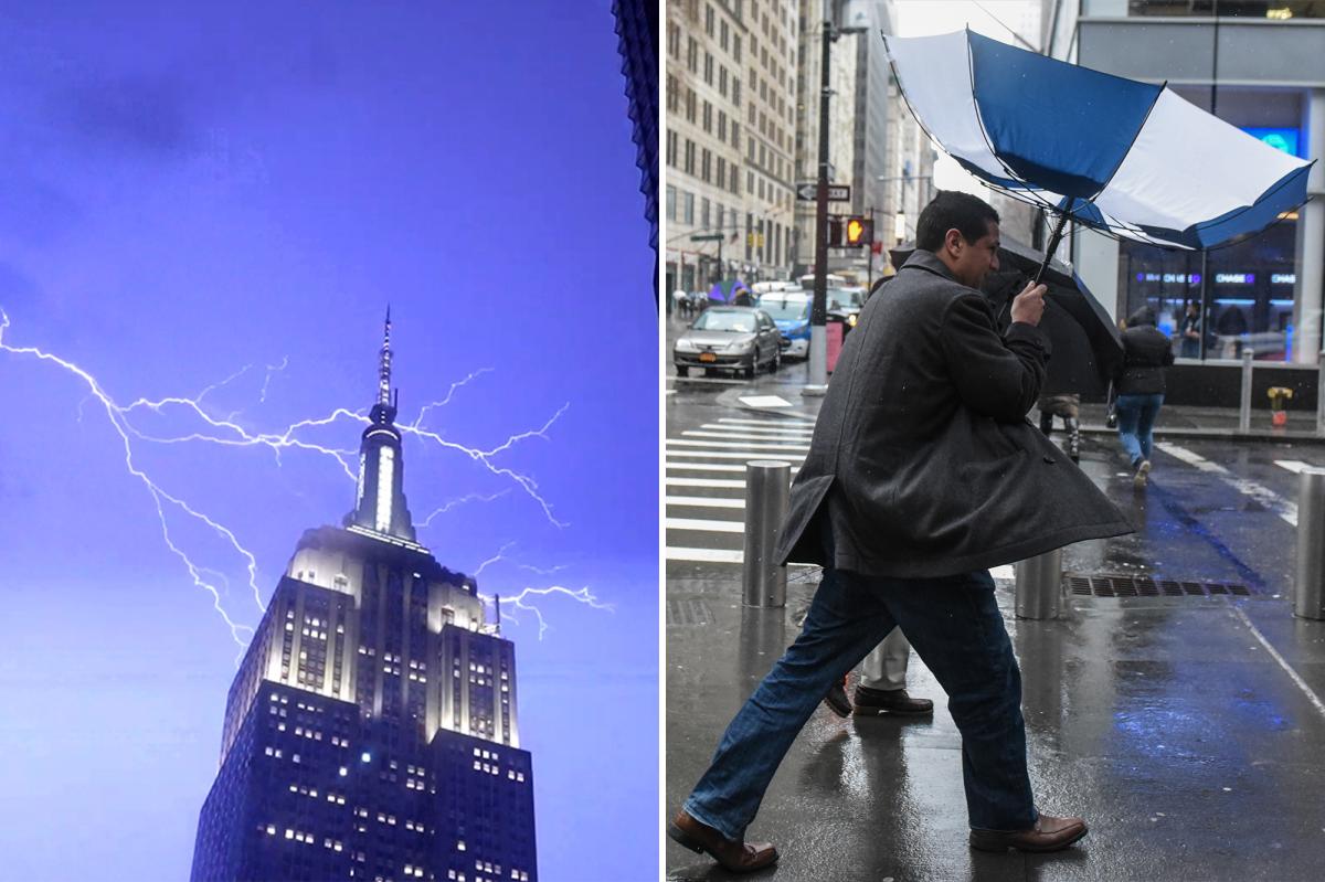 Thunderstorms and 'damaging' wind gusts to rattle NYC on Monday